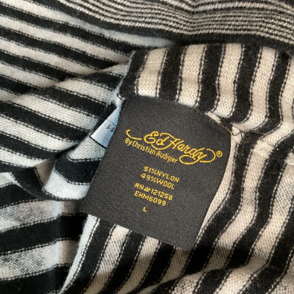 Ed Hardy by Christian Audigier NWT Wool Blend Pullover Sweater - Large - Picture 3 of 4